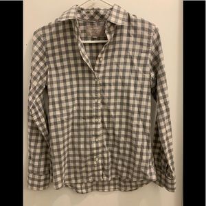 Womens Banana Republic XS Soft Wash 100% Cotton Button Down Shirt